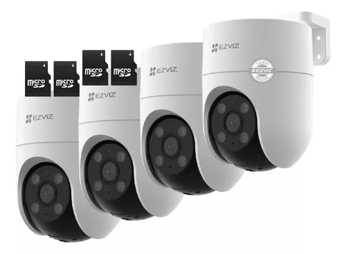 Kit x4 Cámara de Seguridad 1080P - EZVIZ - H8C - Domo PTZ - WiFi + Memoria 32GB