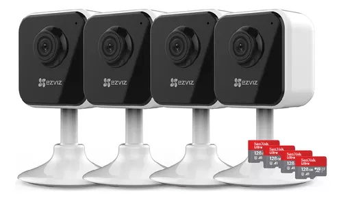 Kit x4 - Cámara Mini WiFi Interior - H1C - Ezviz - Full HD + 128GB