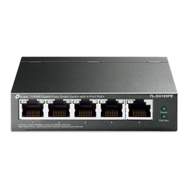 Switch Gigabit de 5 puertos y PoE+ - TL-SG105PE - TP Link - Easy Smart