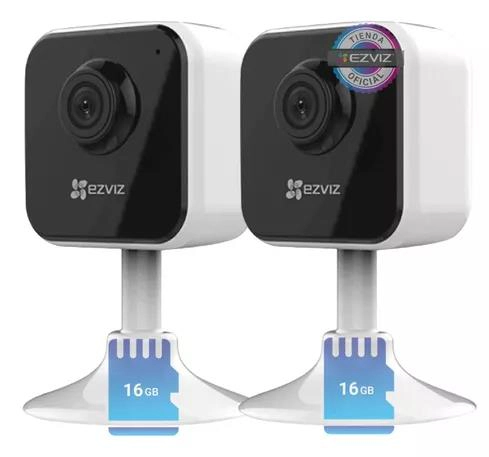 Kit x2 - Cámara Mini WiFi Interior - H1C - Ezviz - Full HD + 16GB