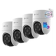 Kit x4 Cámara de Seguridad 1080P - EZVIZ - H8C - Domo PTZ - WiFi + Memoria 128GB