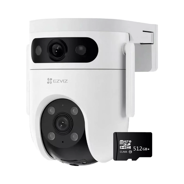 Kit Cámara de Seguridad 2K - EZVIZ - H9C - Domo PTZ - WiFi + Memoria 512GB