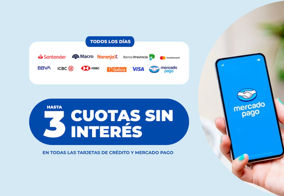 3 cuotas sin interes