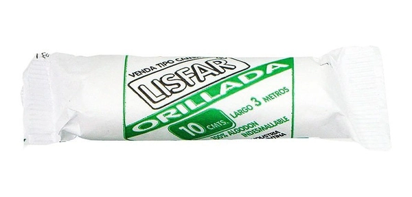 Lisfar Venda Tipo Cambric X 10cm. X 3 Mts. 12 Unidades