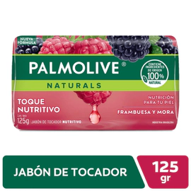 Jabón En Barra Palmolive Naturals Frambuesa Y Mora 125g