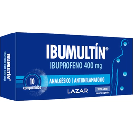 Ibumultin Ibuprofeno 400mg Analgésico Antiinflamatorio 10 comprimidos