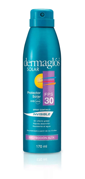 Dermaglós Solar Fps30 Invisible Spray Continuo 170ml