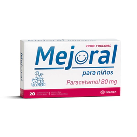 Mejoral Niños Analgésico y Antifebril 20 Comprimidos Masticables