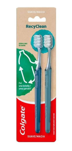 Colgate Recyclean Cepillo Dental Suave 2 Unidades