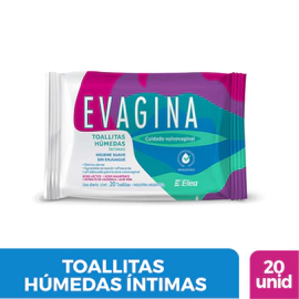 Evagina Toallitas Húmedas Intimas Higiene Sin Enjuague 20u
