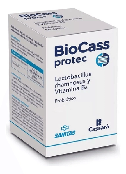 Biocass Lr Protec Probioticos Lactobacillus Vitamina B6 10 Cápsulas
