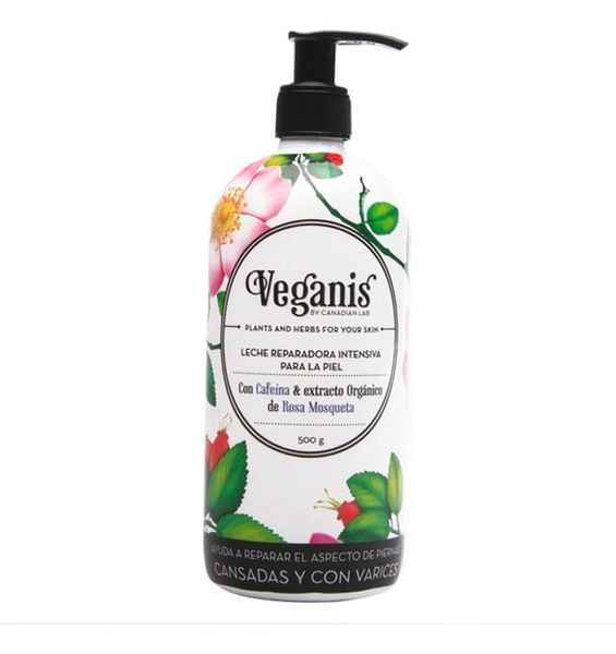 Veganis Leche Reparadora Intensiva Cafeína R Mosqueta 500ml