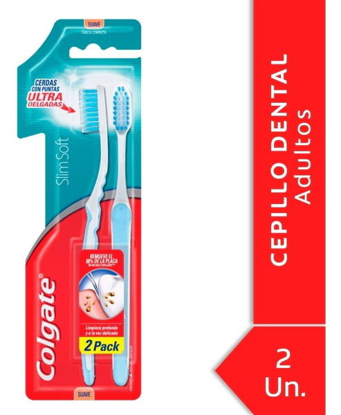 Colgate Slim Soft Compact Head Cepillo Dental 2 Unidades