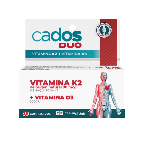Cados Dúo Vitamina K2 + Vitamina D3 30 Comprimidos