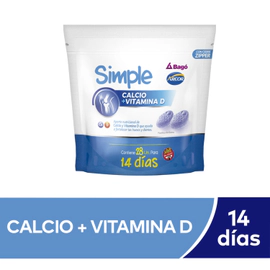 Simple Calcio + Vitamina D por 28 pastillas de goma