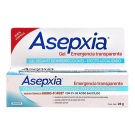 Asepxia Gel Emergencia Transparente X 28grs