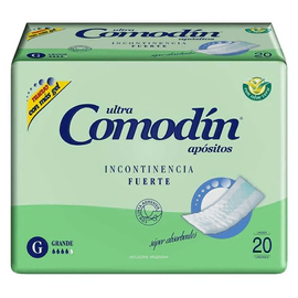 Comodin Ultra Aposito Incontinencia Fuerte Grande 20 Unidades