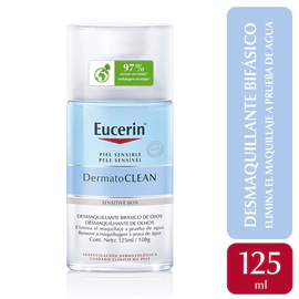 Desmaquillante bifásico de ojos Eucerin DermatoCLEAN con Ácido Hialurónico Piel