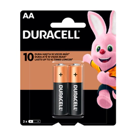 Pilas Alcalinas Duracell AA Blister de 2 Unidades