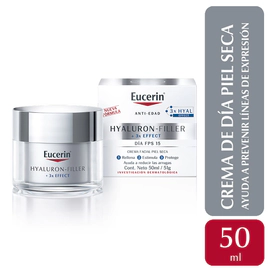 Crema antiarrugas de día Eucerin HYALURON-FILLER + 3x Effect Piel Seca FPS 15 x