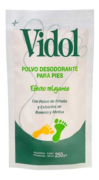 Vidol Fécula Hipoalergénica Para Pies Doy Pack 250g