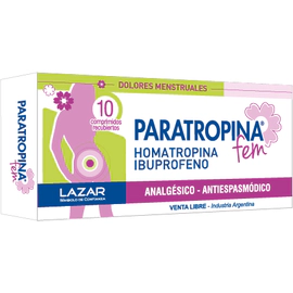Paratropina Fem Analgésico Antiespasmódico 10 Comprimidos
