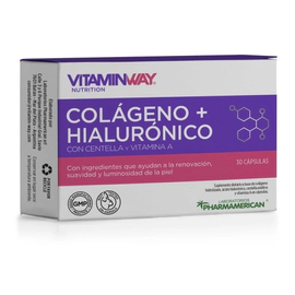 VitaminWay Colágeno + Acido Hialurónico Centella 30 Caps