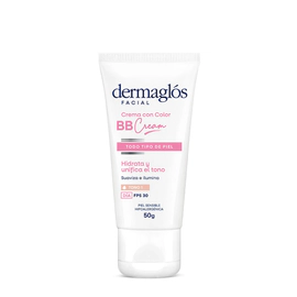Dermaglos Bb Cream Facial Con Color Tono Claro Fps30 50 G