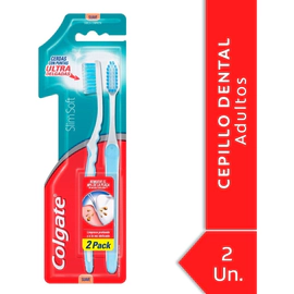 Colgate Slim Soft Compact Head Cepillo Dental 2 Unidades
