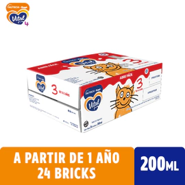 Vital 3 Leche Maternizada 1 Año En Adelante Brick 200ml 24un