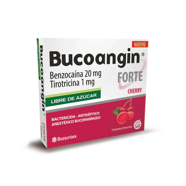 Bucoangin Forte Cherry S/Azu 9 Caramelos