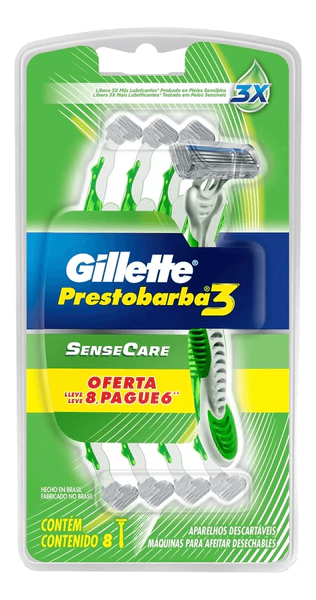 Maquinas Afeitar Guillette Prestobarba3 Sensitive 8 Uds