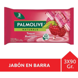 Jabón de Tocador Palmolive Naturals Frambuesa y Mora 3 x 90g