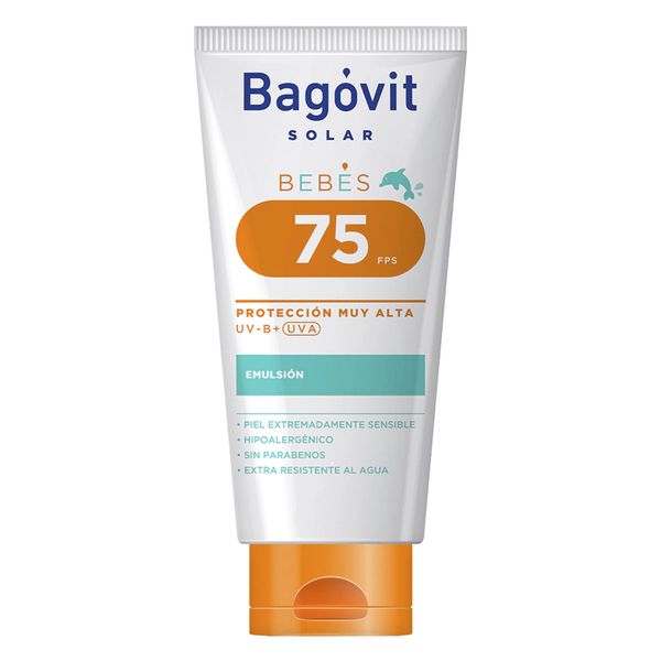 Protector Solar Emulsión Bagóvit Solar FPS 75 por 180 gr
