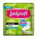 Ladysoft Normal Toallas Femeninas Tela Suave Con Alas X 8 U