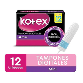 Kotex Tampones Digitales Mini 12 Unidades
