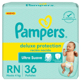 Pampers Pañales Deluxe Protection Recién Nacido 36 Unidades