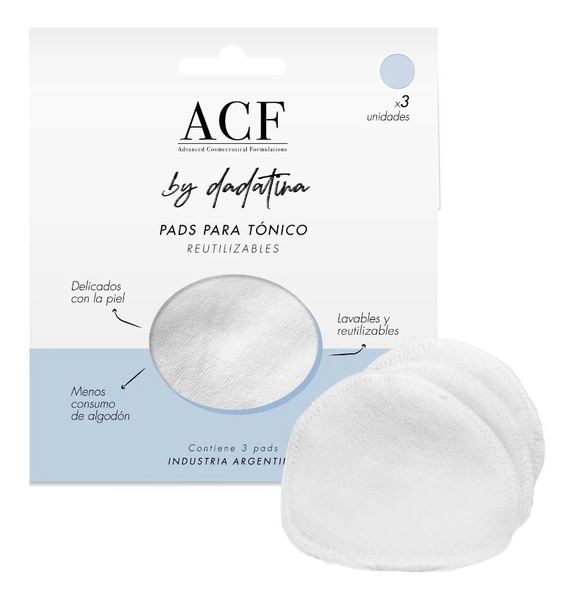 Acf Dadatina Pads Reutilizables Tónico Limpieza Facial 3 Uds