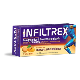 Infiltrex Colágeno Y Cúrcuma Huesos Y Articulaciones 30 Comp