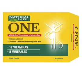 Suplemento Multivitamínico y Minerales Natural Life One 30 Comprimidos