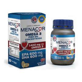 Menacor Omega 3 Aceite De Pescado Puro 60 Cápsulas