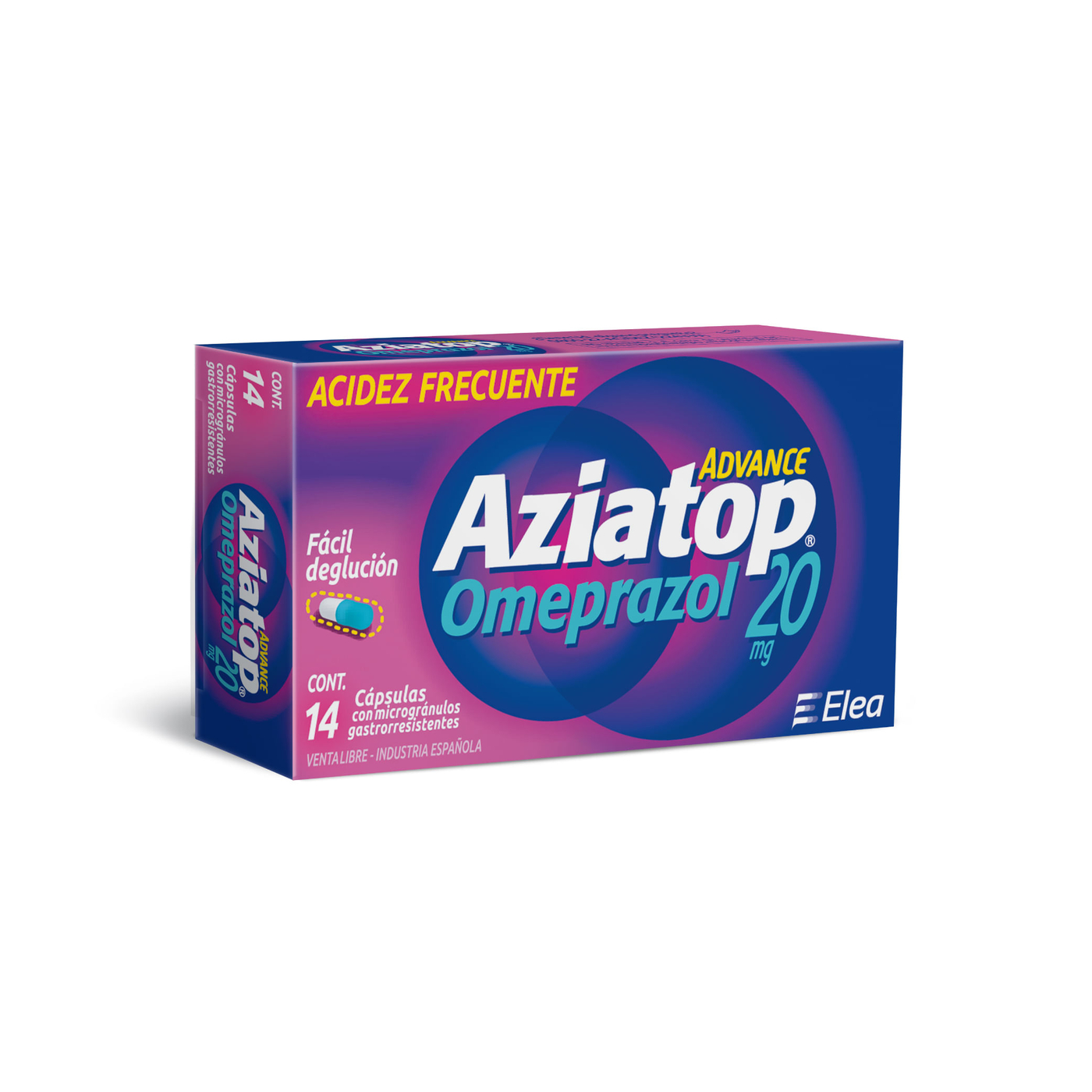 Aziatop Advance Omeprazol 20mg x14 caps | Farmacia Pacheco