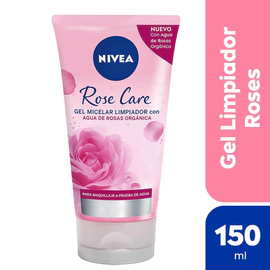 Gel limpiador facial micelar NIVEA Rose Care para todo tipo de piel x 150 ml