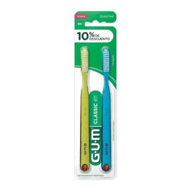 Gum Classic 411 Cepillo De Dientes Suave De 4 Hileras 2un