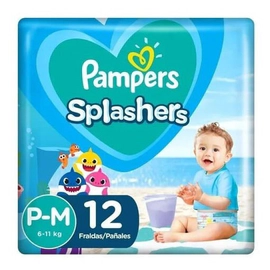 Pampers Splashers Pañal Para El Agua P-m 6-11 Kg 12 Unidades