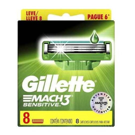Gillette Cartuchos Repuesto De Afeitar Mach3 Sensitive 8 Un