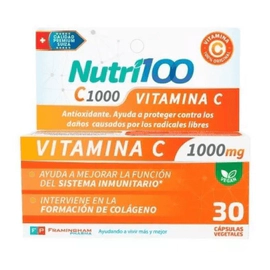 Nutri100 Vitamina C 1000mg 30 Cápsulas Vegetales
