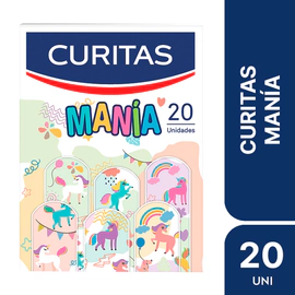 Apósitos adhesivos Curitas Manía para todo tipo de piel x 20 unidades