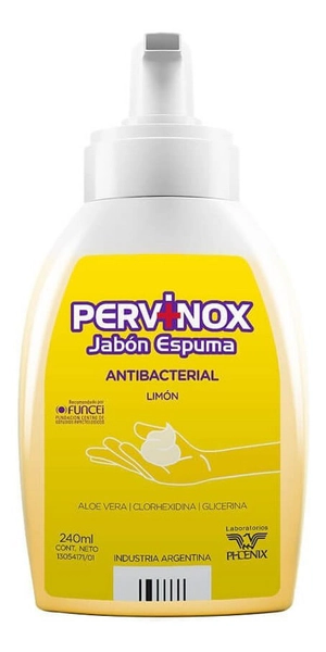 Pervinox Jabón Espuma Antibacterial Limón 240 Ml
