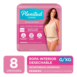 Plenitud Femme Pants Bombachas Ropa Interior G/xg 8 Unidades